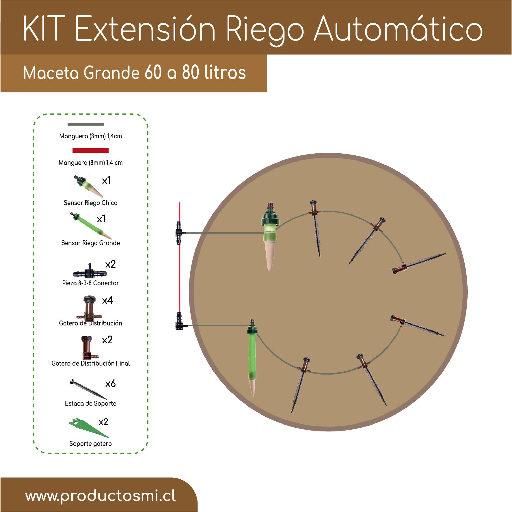 Kit Extensión Riego Automático (macetas grandes) - Imagen 4